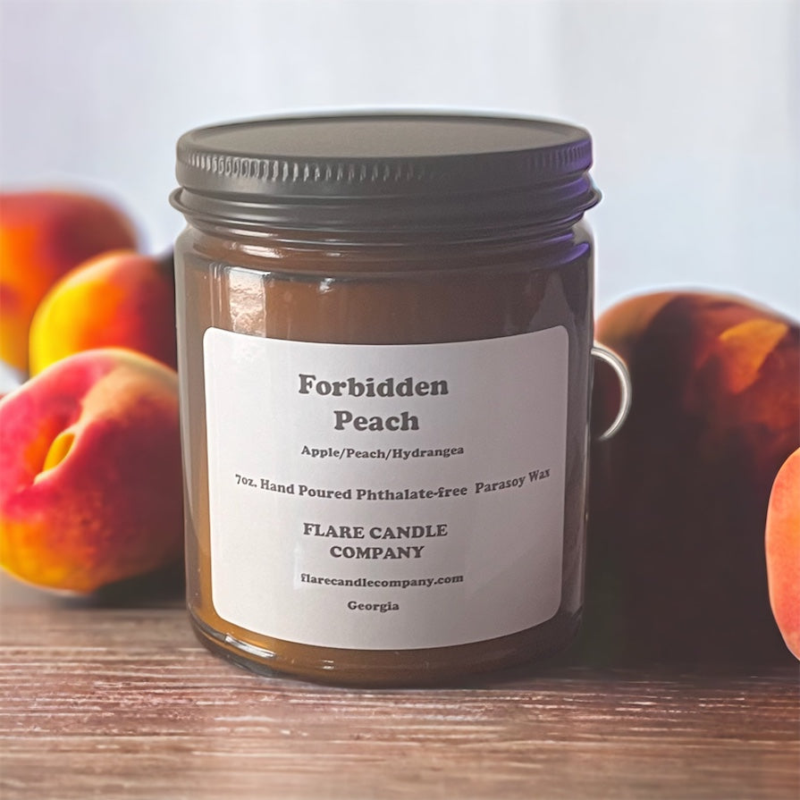 7 oz. Amber Glass Vessel (Forbidden Peach)