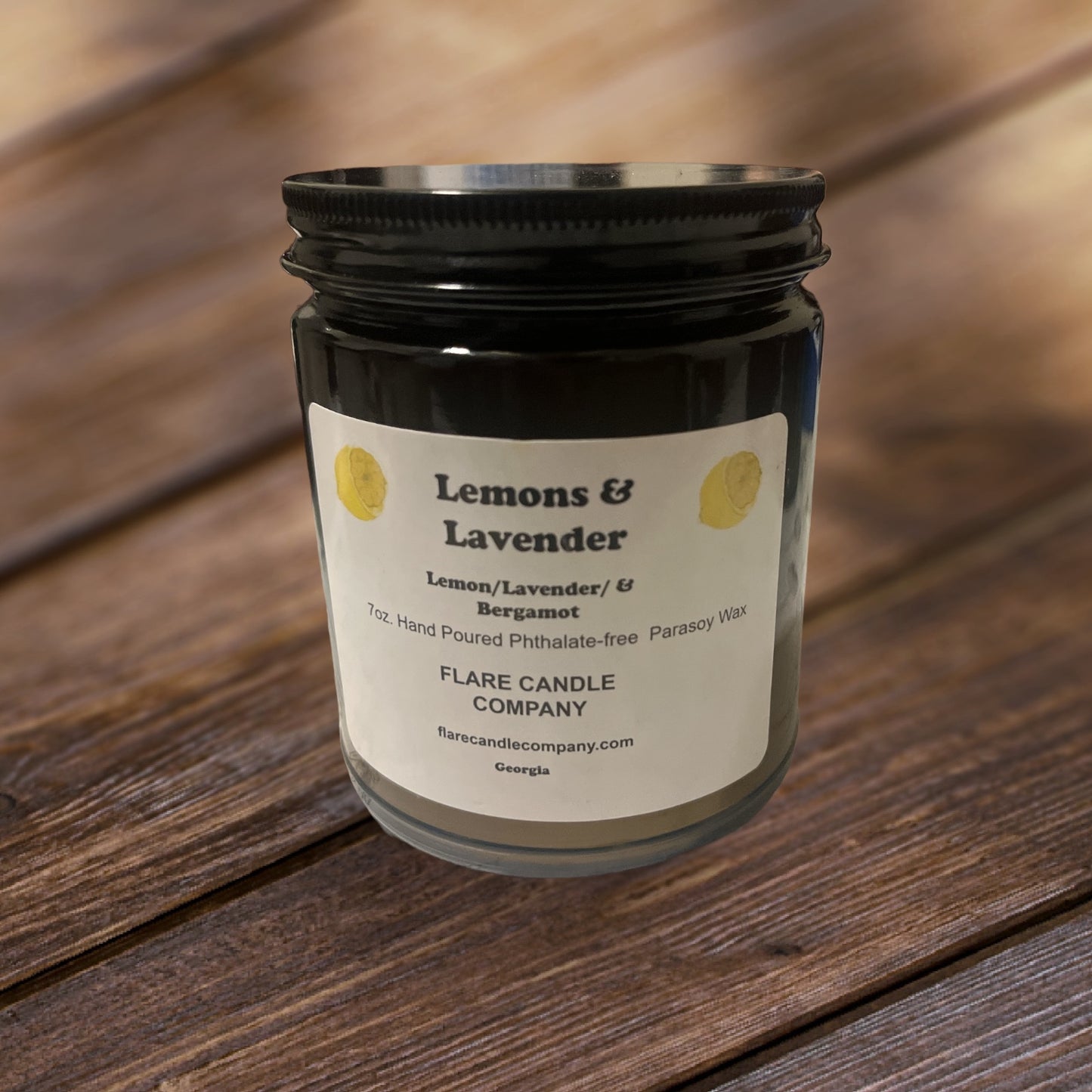 7 oz. Amber Glass Vessel (Lemons & Lavender)